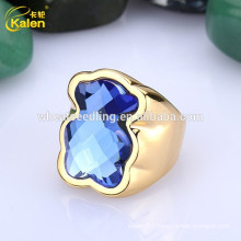 glitter delicate fashion lady 18k lucky stone finger 925 silver ring
